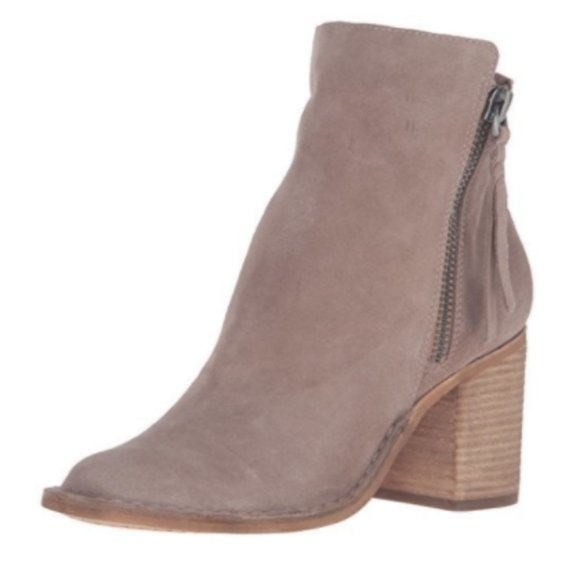 Dolce Vita Lana - Women's Taupe Suede Ankle Boots - Picture 7 of 7